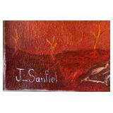 Original Acrylic Painting "Gato" by J. Sanfiel, 2020