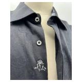 Robert Graham Black Long Sleeve Shirt with Embroidery XL