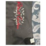 Robert Graham Black Long Sleeve Shirt with Embroidery XL