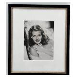 Framed Vintage Rita Hayworth Portrait Print
