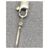 Vintage Sterling Silver 925 Pendant Necklace with Abalone Shell