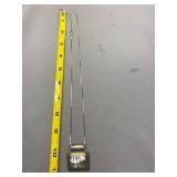 Vintage Sterling Silver 925 Pendant Necklace with Abalone Shell