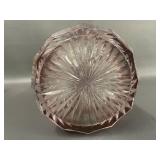 Large Val St. Lambert Crystal Vase Ruby Cut