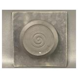 Raku Pottery Artisanal Leaf Pattern Kenzan Flower Holder