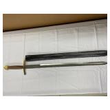 Medieval Style Sword with Leather Sheath