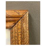 Framed Delft Blue Ceramic Tile Scene in Wood Frame