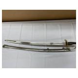 Cavalry Sword with Brass Hilt and Scabbard