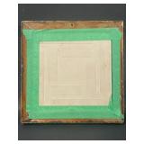 Vintage Delft-Style Windmill Tile Art in Wood Frame