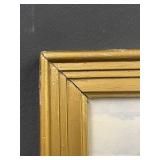 Vintage Delft-Style Windmill Tile Art in Wood Frame