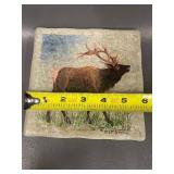 Holly Benay Cutting Elk Painting on Stone Type Tile