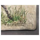 Holly Benay Cutting Elk Painting on Stone Type Tile