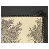 Mettlach Germany Ceramic Tile with Metal Frame