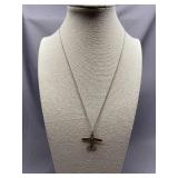 Sterling Silver 925 Airplane Pendant Necklace