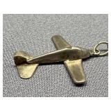 Sterling Silver 925 Airplane Pendant Necklace