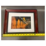 Minneapolis Skyline Framed Bridge Photograph by Artist
