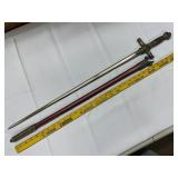 Napoleonic Style Sword with Intricate Design 33"