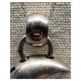 Sterling Silver 925 Crescent Moon Pendant Necklace