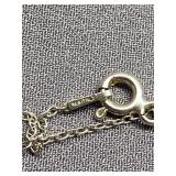 Sterling Silver 925 Crescent Moon Pendant Necklace