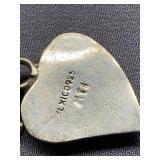 Mexican Heart-Shaped Abalone Shell Pendants Trio Sterling Silver 925