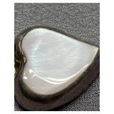 Mexican Heart-Shaped Abalone Shell Pendants Trio Sterling Silver 925