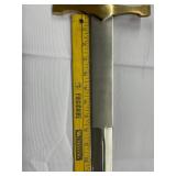 Handcrafted Brass and Wood Sword with Steel Blade