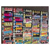 Lot ~70 Marvel Comic Book Collection: Punisher, Hulk, Surfer & More