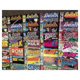 Lot ~70 Marvel Comic Book Collection: Punisher, Hulk, Surfer & More