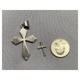 Sterling Silver 925 Cross Pendant Set 
