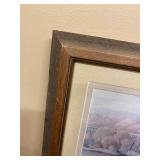 Edward Brewer Framed Artwork of Historical Hastings MN Spiral Bridge Scene - 25" x 21"