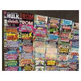 Extensive Lot ~70 Vintage Marvel Comics Collection: Silver Surfer, Hulk, and More