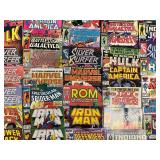 Extensive Lot ~70 Vintage Marvel Comics Collection: Silver Surfer, Hulk, and More