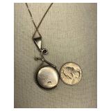 Sterling Silver 925 Necklace with Yellow Gemstone Pendant