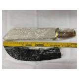 18" Heavy Hi-Steel Hunting Knife with Sheath