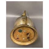 Vintage Fred Roberts Co. Brass and Glass Musical Decanter, Mid-Century