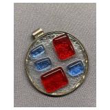 Sterling Silver 925 Glass Pendant