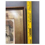 Vintage Framed Castle Artwork in Wooden Frame 18x16