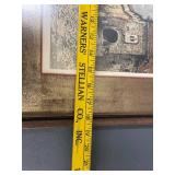 Vintage Framed Castle Artwork in Wooden Frame 18x16