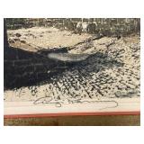 Vintage Framed Castle Artwork in Wooden Frame 18x16