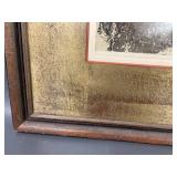 Vintage Framed Castle Artwork in Wooden Frame 18x16