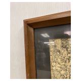 Framed Sketch of Covered Bridge, Rustic Art Piece