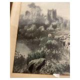 Vintage Pastoral Scene in Carved Wooden Frame - 12x16 Inches