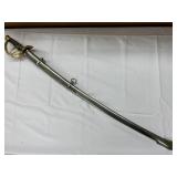 Ornate Sword with Metal Scabbard