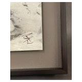 Framed Winter Landscape Textured Artwork Signed Steve & Rita Lohr