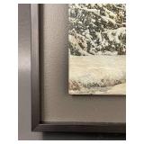 Framed Winter Landscape Textured Artwork Signed Steve & Rita Lohr