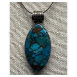 Turquoise Pendant in .925 Sterling Silver