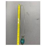 Turquoise Pendant in .925 Sterling Silver