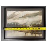 Framed Landscape Textured Artwork Signed Steve & Rita Lohr