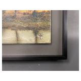 Framed Landscape Textured Artwork Signed Steve & Rita Lohr