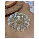 Vintage Condiment Serving Tray and Elegant Glassware Collection