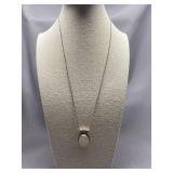 Sterling Silver 925 Moonstone Pendant Necklace